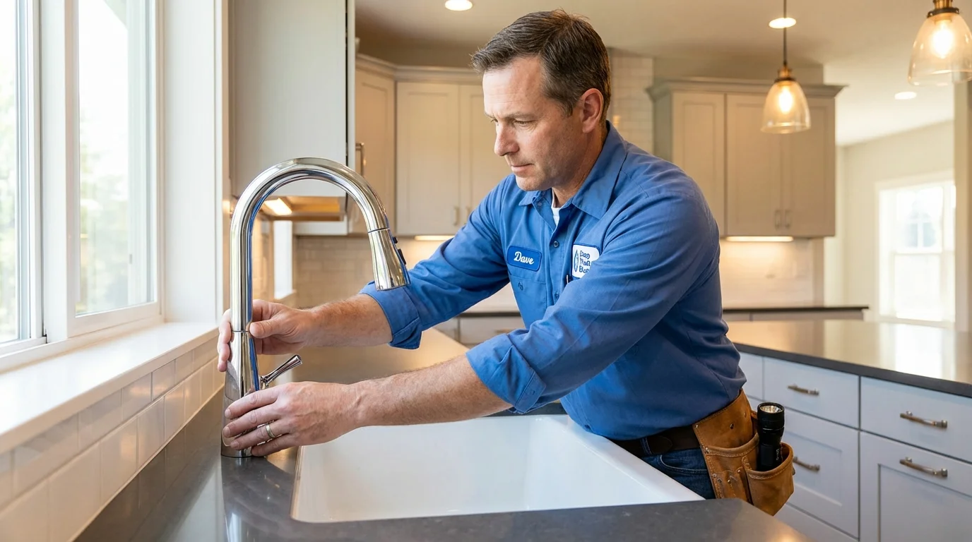 Kitchen faucet installation by Johns Plumbing LLC in Osburn